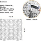 12 Pcs Drainage Mat Modular Interlocking Cushion 11.8" x 11.8" Garage Floor - Image 2