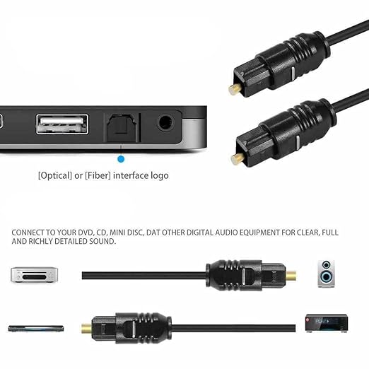 Replacement 6FT Digital Fiber Optical Audio Toslink Cable - Image 4