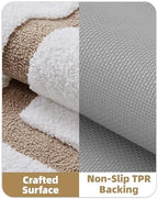 Color&Geometry Mini White Bathroom Rugs 24x16, Extra Soft Absorbent Microfiber - Image 6
