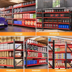 71.3” Wide Heavy Duty Metal Garage Shelving, Adjustable Storage Shelf - Image 5