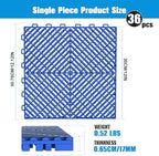 Jocoevol 36-Pcs Interlocking Tile, Non-Slip Heavy-Duty Polypropylene Splicing - Image 2