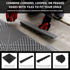 Swisstrax Ribtrax PRO Garage Floor Tiles, Island Blue - Image 5