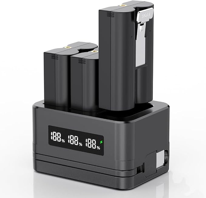 Charging Station for Ring Battery, 3 Pack 3.65V 6040mAh, 3-Slot LED Display by Inspirationlightsupyourlife