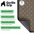 GORILLA GRIP WeatherMAX Door Mat, Indoor Outdoor - Image 2