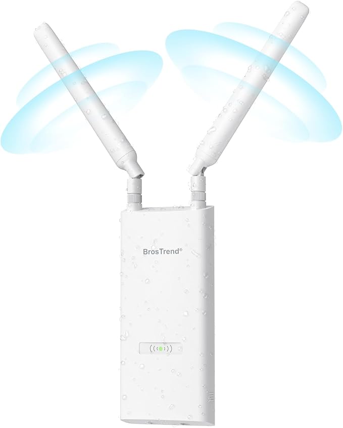 BrosTrend AC1200 Outdoor WiFi Extender Long Range, Dual Band 5GHz + 2.4GHz by BrosTrend