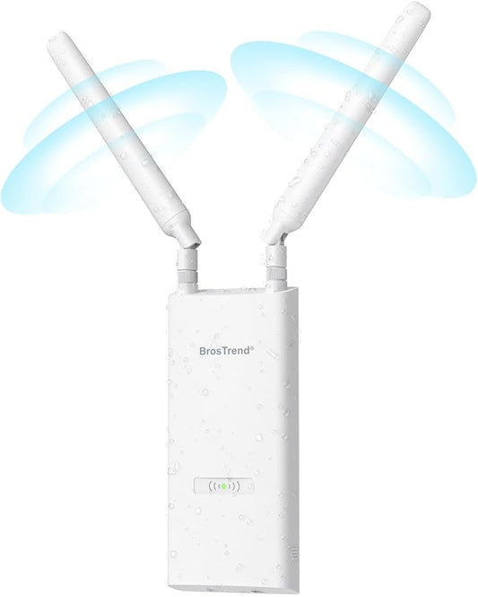 BrosTrend AC1200 Outdoor WiFi Extender Long Range, Dual Band 5GHz + 2.4GHz by BrosTrend