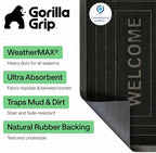 GORILLA GRIP WeatherMAX Door Mat, Indoor Outdoor Use - Image 2