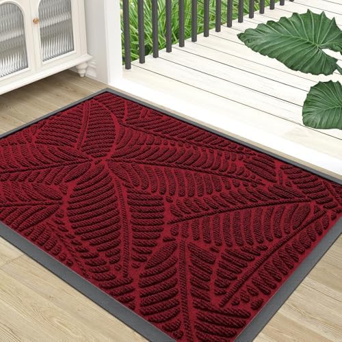 Colorxy Waterproof Front Doormat, Sturdy Natural Rubber Door Mat by Colorxy