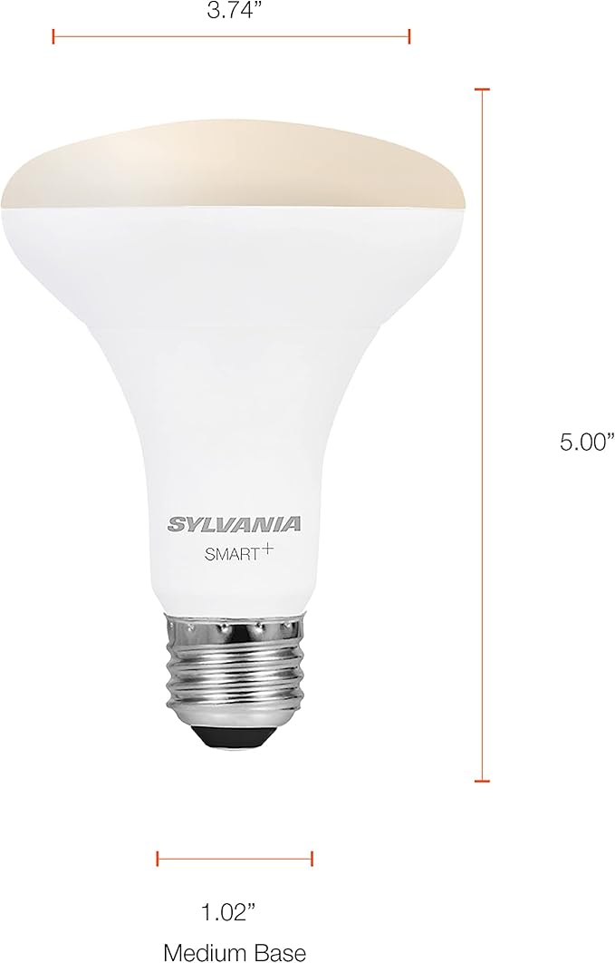 Sylvania WiFi LED Smart Light Bulb, 65W Equivalent Dimmable Soft White BR30 - Image 6