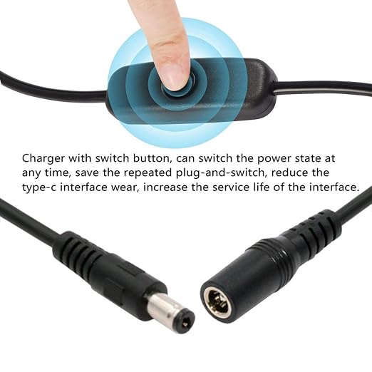 ChenYang DC Power Switch Extension Cable DC 5.5x2.1mm Male to Female - Image 5