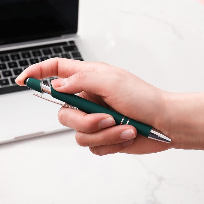 Oddmoal Ballpoint Pen with Stylus Tip, Soft Touch Click Metal Pen, 1.0mm Medium - Image 5