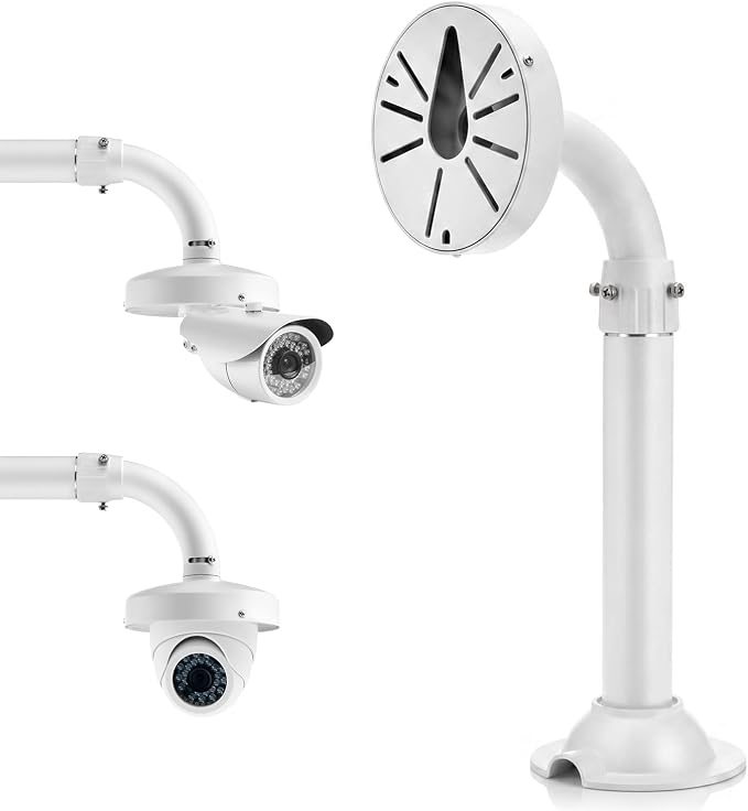 QWORK Universal Security Camera Mount Bracket, Adjustable J Type 15.7-23.6 inch by QWORK