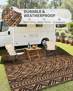 MontVoo Outdoor Rug Carpet Waterproof 6x9 Outdoor Patio Rug Mat Reverisble - Image 3