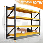 60” Wide Heavy Duty Metal Garage Shelving, Adjustable Storage Shelf - Image 2