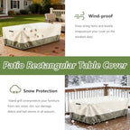 72 Inch Rectangular/Oval Patio Table Cover, Heavy Duty Waterproof Outdoor - Image 7