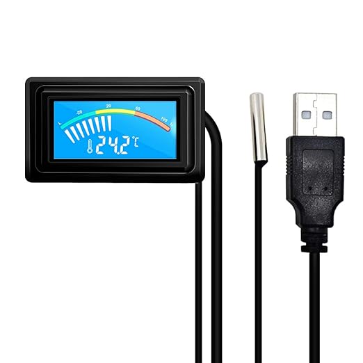 KETOTEK Digital Thermometer Temperature Gauge USB Power Supply - Image 2