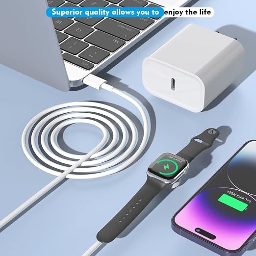 Fast Charger for Apple Watch Charger, USB C 20W iPhone Watch Charger Plug - Image 4