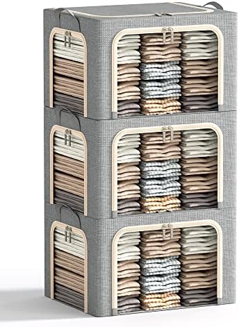 3 Openings Large Clothes Storage Bins by Furnhome