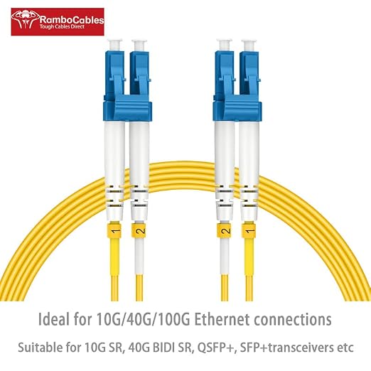 0.2m OS2 LC to LC Single Mode Fiber Patch Cables, Options 0.2m~305m, SM - Image 2