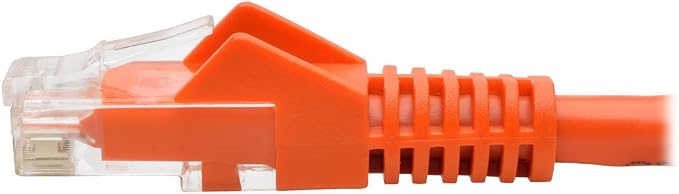 Tripp Lite Cat6 Gigabit Ethernet Snagless Molded Patch Cable UTP Orange RJ45 - Image 4
