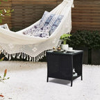 VINGLI Outdoor Wicker Side Table Patio Side Tables - Image 6