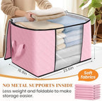 Fab totes 90L Clothes Storage, Foldable Thick Fabric Blanket Storage Bags - Image 2