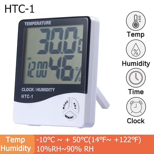 Temperature Humidity Meter, LCD Electronic Digital Outdoor/Indoor Thermometer - Image 9