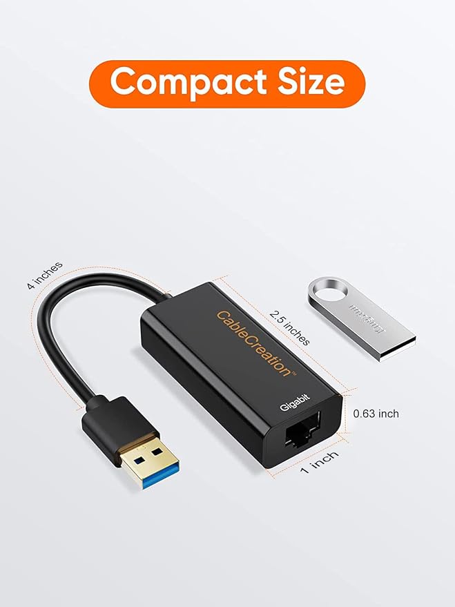 USB to Ethernet Adapter, CableCreation USB 3.0 to 10/100/1000 Gigabit Wired LAN - Image 7