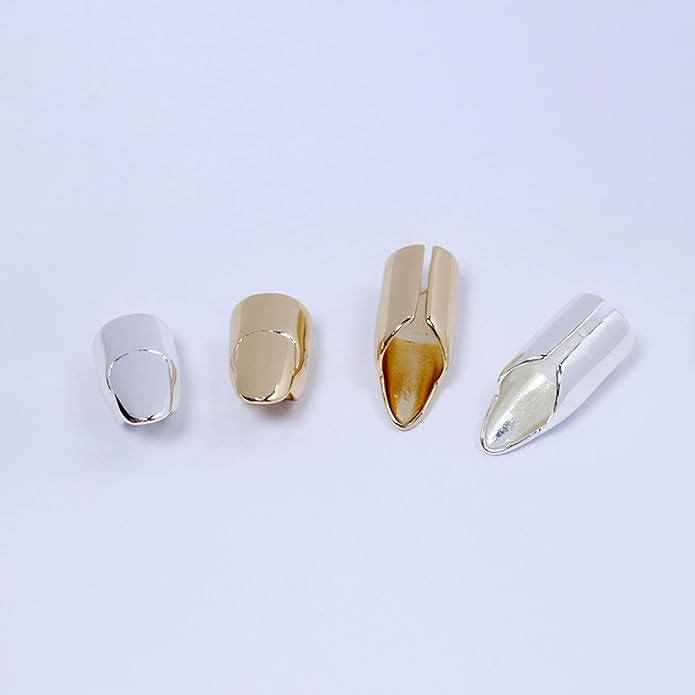 LIANXUE Metal Nail Cover Ring Hip Hop Cosplay Unisex Punk Gold Silver Color - Image 6