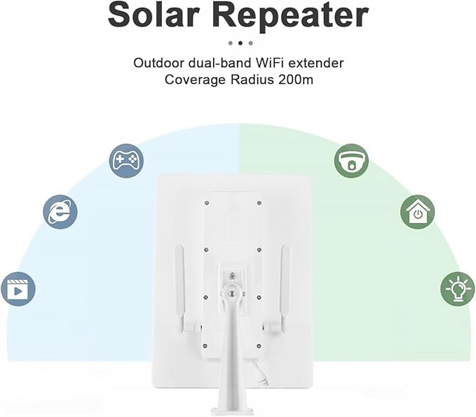 Outdoor Solar WiFi Outdoor Extender Signal Booster, Extends Coverage Up to 500ft - Image 6