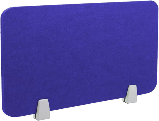 Icegrey Acoustic Desk Divider Privacy Panel Removable Sound Absorbing Desk Partition Board with 2 Clips for Student Call Centers Offices Braries Classrooms Library, Purple Blue, 15.6x15.6