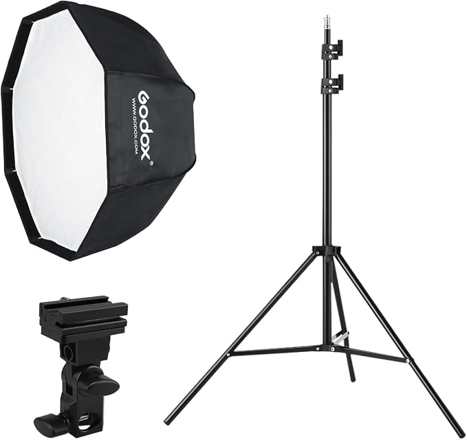 Godox Photo Studio 80cm 31.5in Portable Octagon Umbrella Softbox, 190cm Light by GODOX