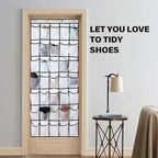 Over the Door Shoe Organizer, 24 Mesh Pockets, Hanging Storage - Image 6