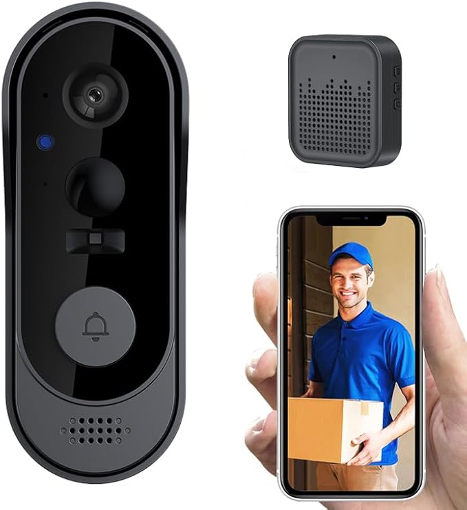 ZIG1 Doorbell Camera Wireless No Subscription, 1080p Video Doorbell by Unknown