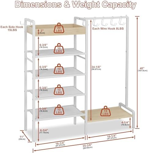 2-in-1 White Shoe Rack for Closet - Image 2