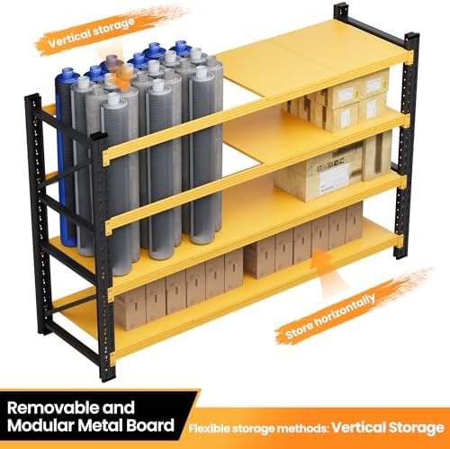 79” Wide Heavy Duty Metal Garage Shelving, Adjustable Storage Shelf - Image 6