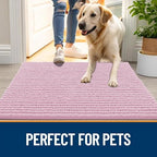 OLANLY Dog Door Mat for Muddy Paws 34x21, Extra Absorbent Chenille Mud Mat - Image 6