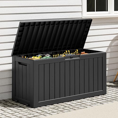 Outdoor Storage Box, Resin Deck Boxes Indoor and outdoor, Waterproof Storage by NBYSGO