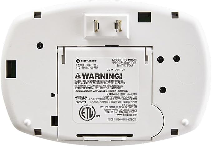 First Alert 1039734 Fat Plug-in Carbon Monoxide Alarm - Image 4