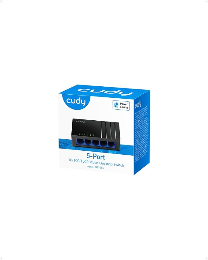 Cudy GS105D 5 Port Gigabit Ethernet Switch Desktop Ethernet Splitter Plastic - Image 9