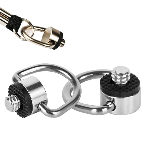 Stainless Steel D Ring Screw Hinged Holder Camera Fixing Screw 1/4"-20 Thread by AONTOKY