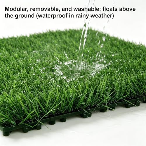 GOESWELL Interlocking Grass Tiles 12x12 Inch 50 Pack Drainage - Image 4