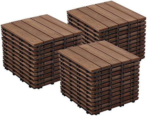 Yaheetech 33PCS Interlocking Deck Tiles Outdoor Patio Floor by Yaheetech