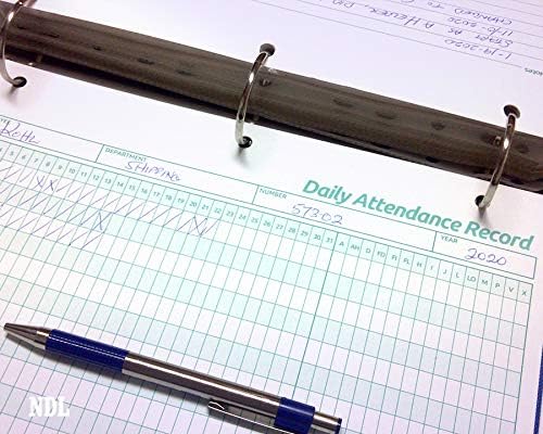 NextDayLabels - Employee Daily Attendance History Records, Letter Size Cards - Image 4