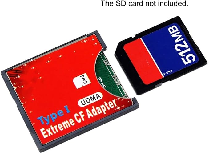 ChenYang SD SDHC SDXC to CF Type I Compact Flash Memory Card Adapter Reader - Image 3