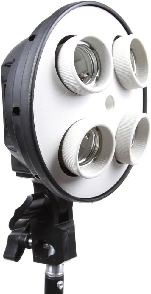 FocusFoto 4-in-1 E27 Base Socket Splitter Light Lamp Bulb Head Adapter Umbrella - Image 5