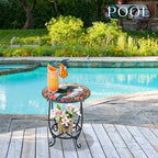Cinnvoice Outdoor Side Table Small End Patio Porch Table - Image 2