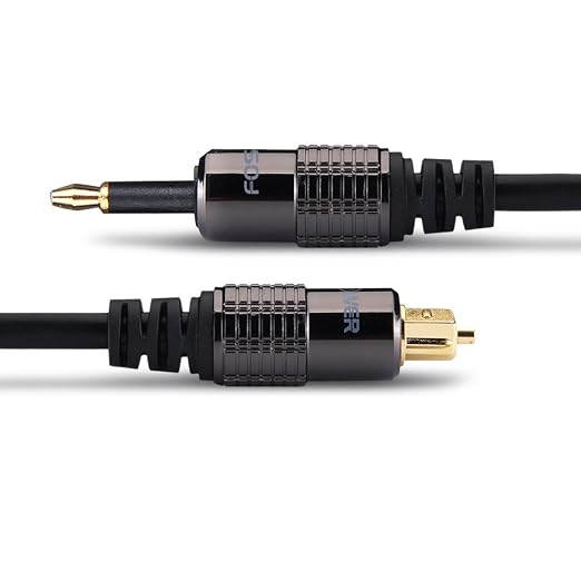 FosPower 24K Gold Plated Toslink to Mini Toslink Digital Fiber Optical S/PDIF - Image 4