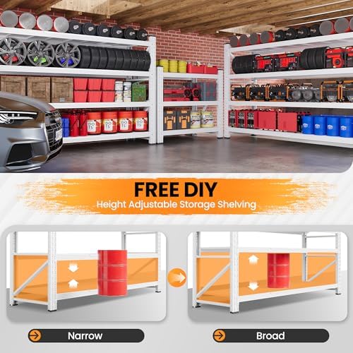 60” Wide Heavy Duty Metal Garage Shelving, Adjustable Storage Shelf - Image 4