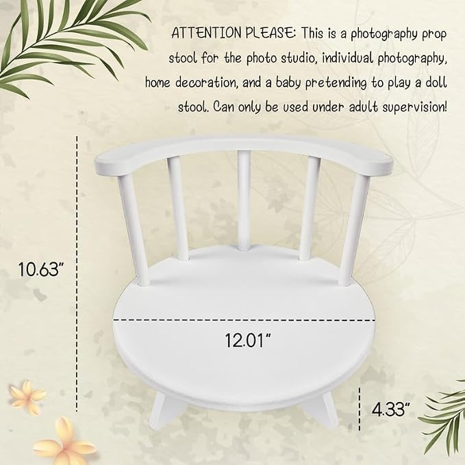 Photography Props Wooden Stool Photo Studio Accessories Semi-Circular Stool - Image 4